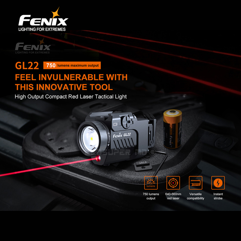 Fenix GL22 고출력 컴팩트 레드 레이저 전술 조명 촬영 및 사냥 용